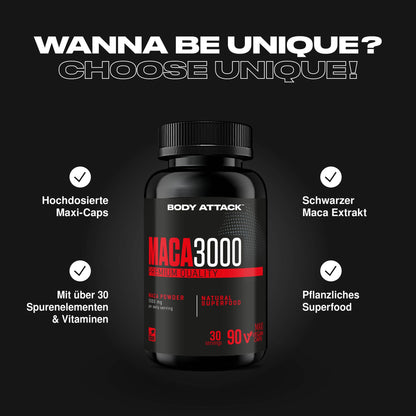 Body Attack Maca 3000 - 90 Caps