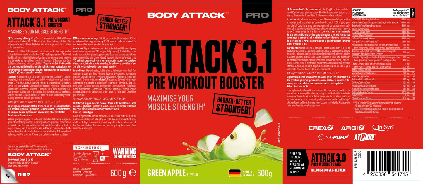 Body Attack Pre Attack 3.1 600g