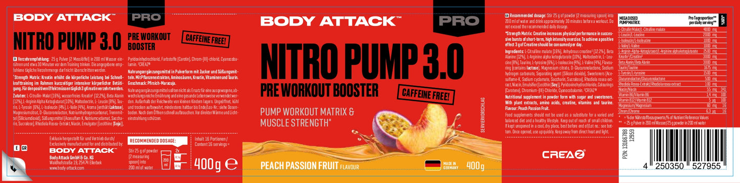 Body Attack Nitro Pump 3.0 - 400g