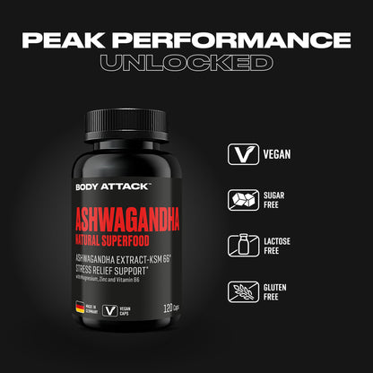 Body Attack Ashwagandha 120 Kapseln