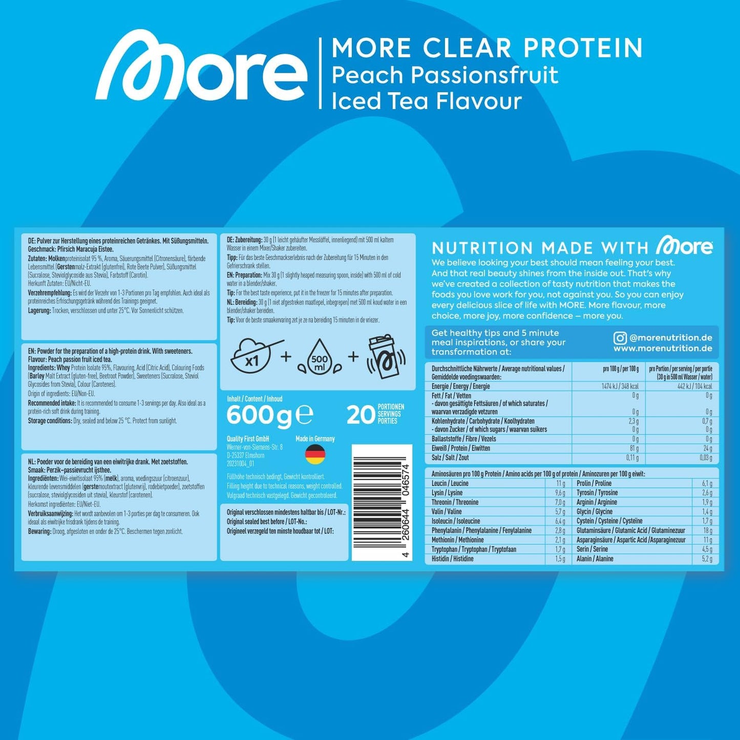 More Nutrition More Clear 600g