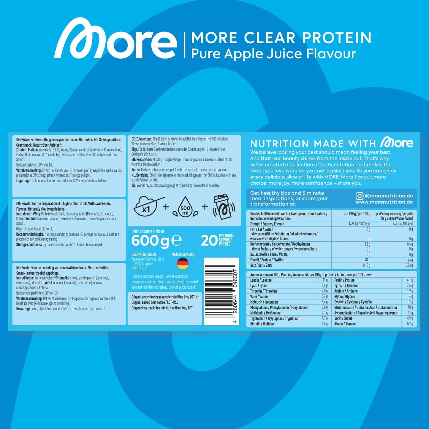 More Nutrition More Clear 600g