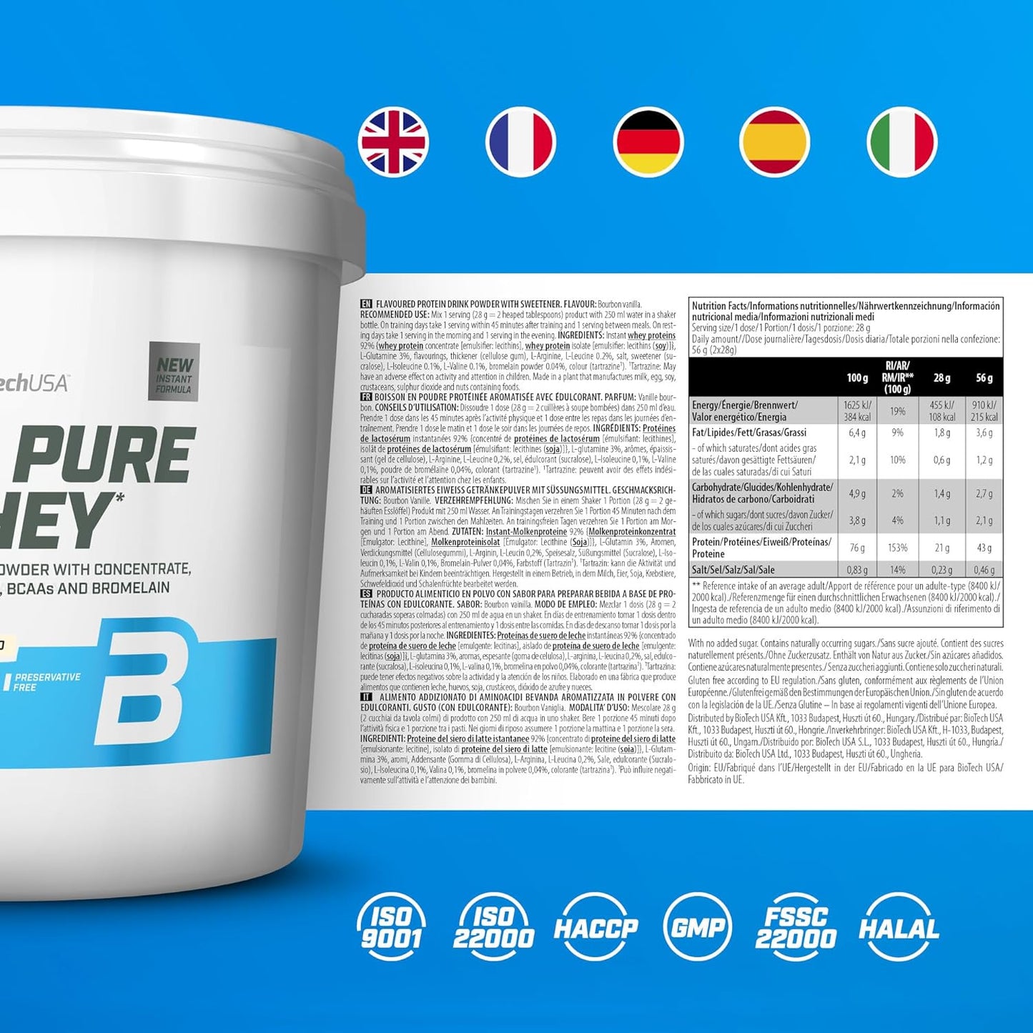 BioTech 100% Pure Whey 4000g