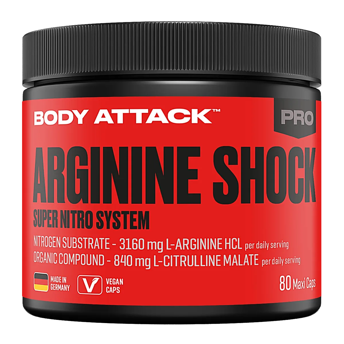 Body Attack Arginine Shock 80 Caps