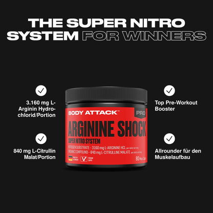 Body Attack Arginine Shock 80 Caps