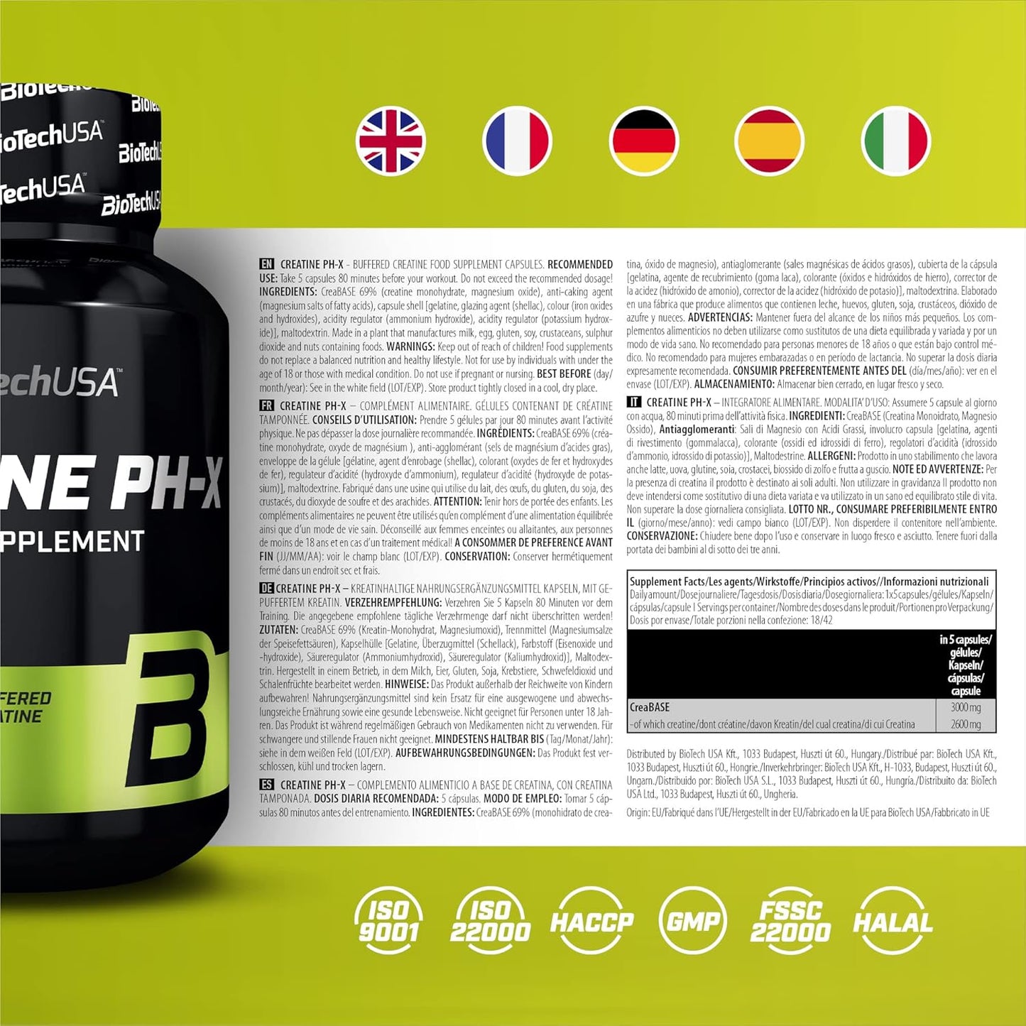 BioTech Creatine PH-X 90 Kapseln