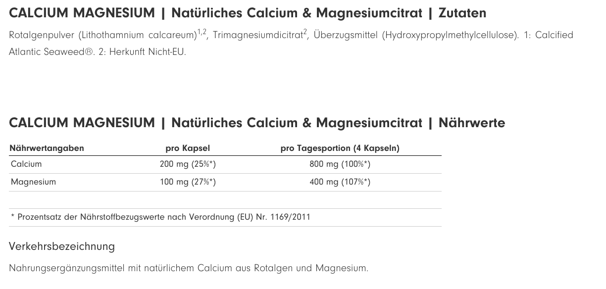 ProFuel CALCIUM & MAGNESIUM 120 Kaps.