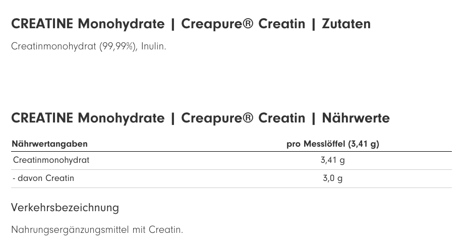 ProFuel Creatine 100% Creapure - 500g (Bundle 120 Tage)