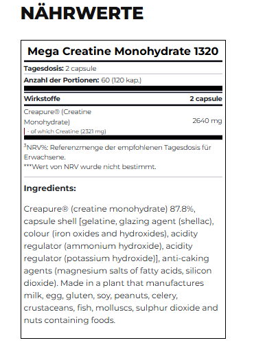 Scitec Mega Creatine Monohydrate 1320 - 120 Kaps.