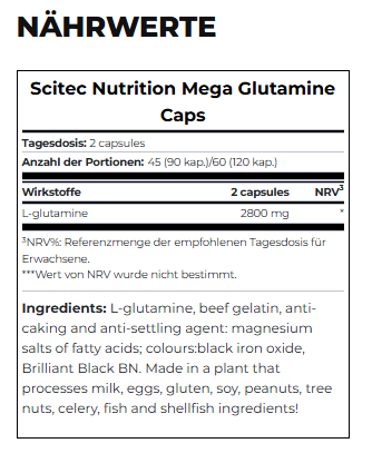 Scitec Mega Glutamine 120 Kapsel