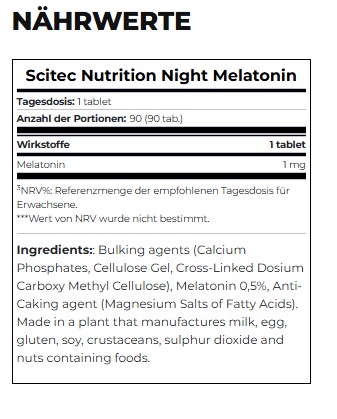 Scitec Night Melatonin (90 Tabl.)